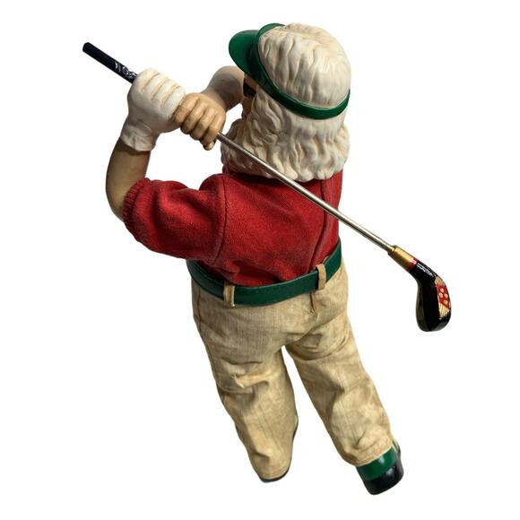 Vintage 2000 Santa Claus 10" Statue Christmas Golf Hand Painted 3-D Holiday Gift - Picture 11 of 13